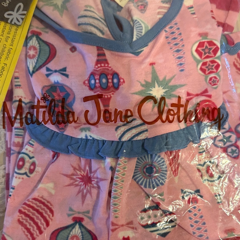 Matilda Jane Pink Holiday Ruffle Pajamas - Picture 3 of 3